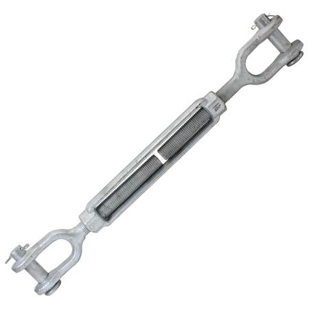 US CARGO CONTROL Galvanized Turnbuckle - Import - Jaw & Jaw - 1-1/4" x 12" JJTBGV114X12